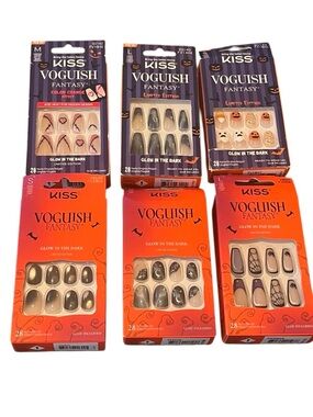 Bundle of 6 Kiss Limited Edition Glow in the Dark Nails